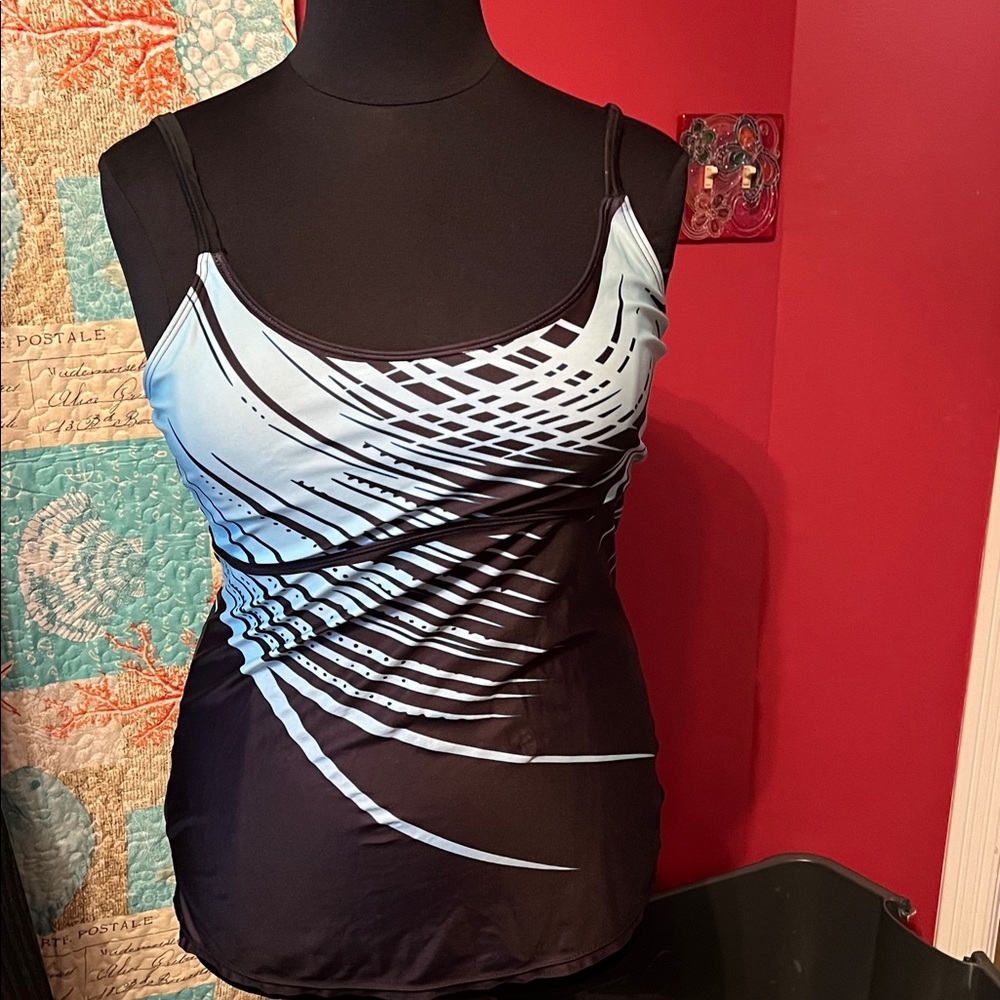 Black and Blue Women's bathing suit top
